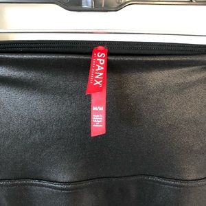 Black faux leather SPANX